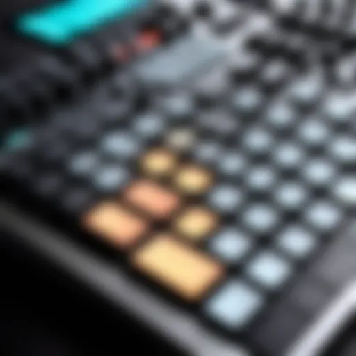 A close-up view of Ableton Push showcasing its unique features and controls.