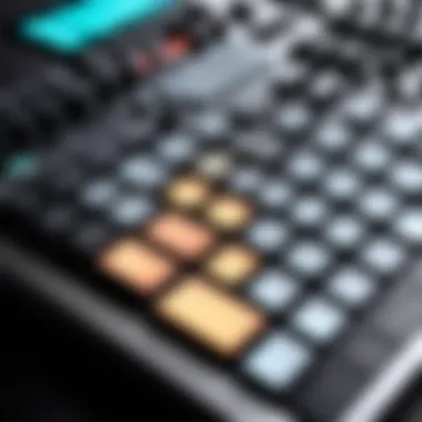 Detailed Features of Ableton Push A close-up view of Ableton Push showcasing its unique features and controls.