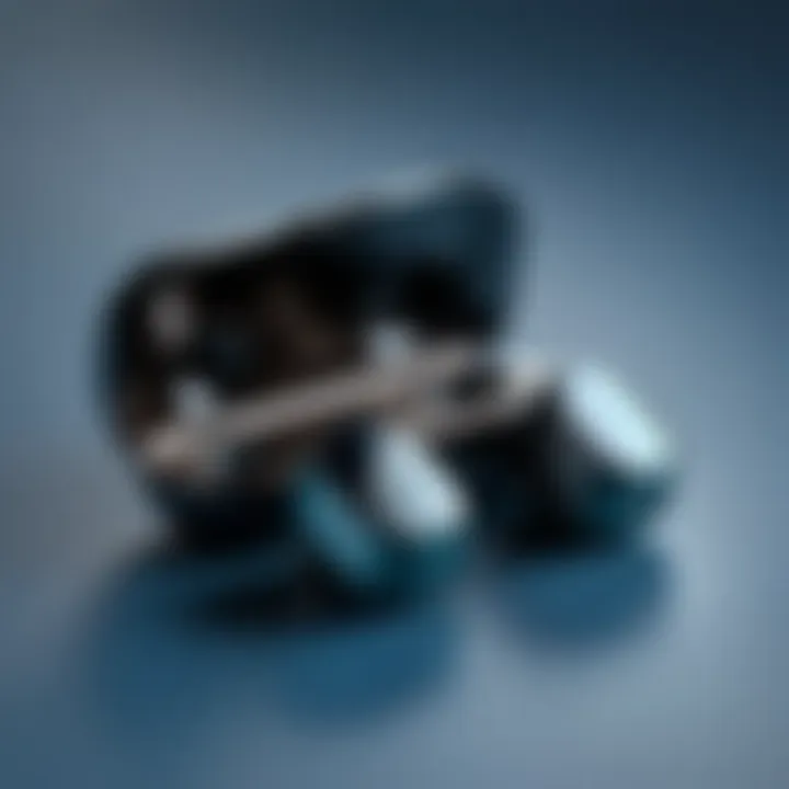 Aero Bluetooth earbuds showcasing elegant design and sleek aesthetics.
