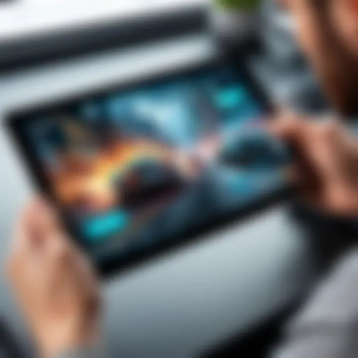 A tech enthusiast analyzing specifications and user reviews of various gaming tablets.