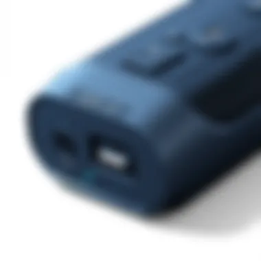 Close-up of Anker Soundcore Mini 3 controls and connectivity options