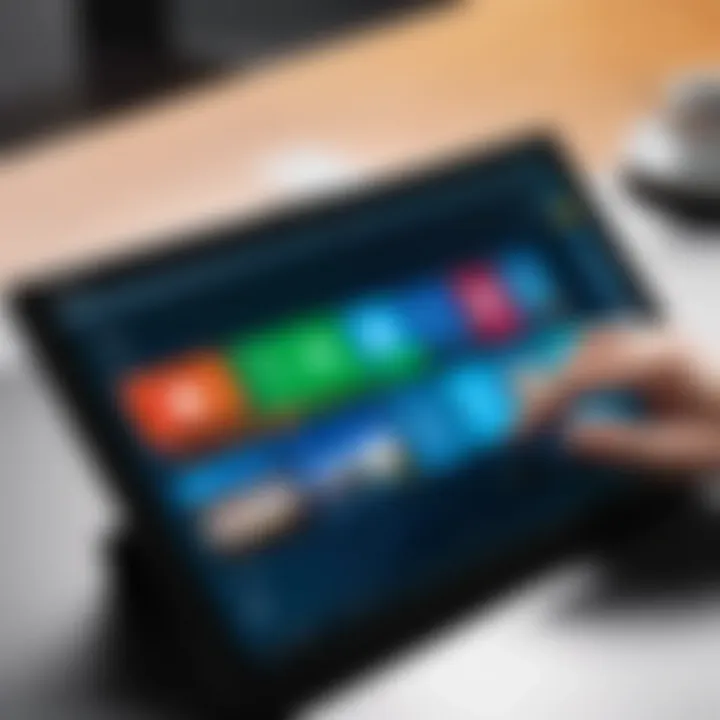 User interface showcasing Lenovo tablet experience