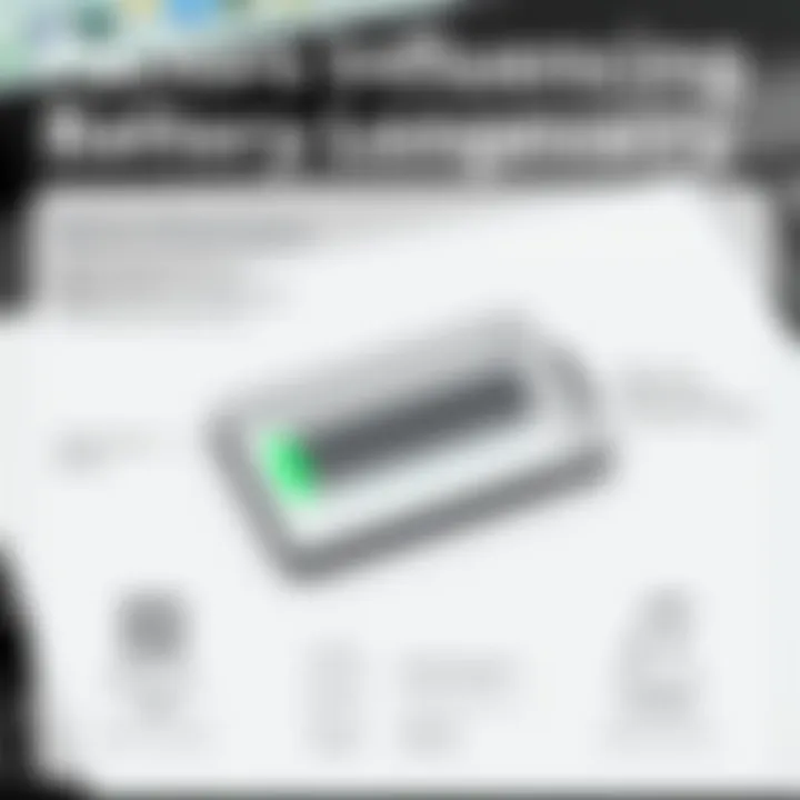 Factors Influencing Battery Longevity Infographic detailing factors influencing battery longevity in Surface Pro 8