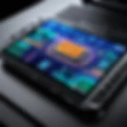 An advanced portable gaming console showcasing high-resolution graphics