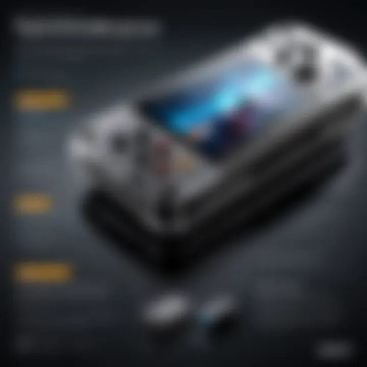 A comparison chart highlighting key features of portable gaming devices