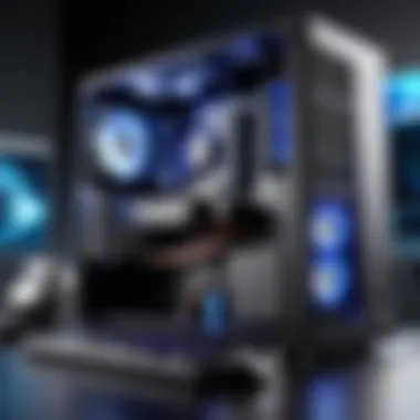 High-Performance Gaming PC High-performance gaming PC setup with cutting-edge hardware