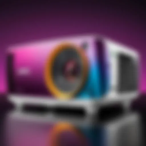 High-resolution BenQ projector showcasing vibrant colors