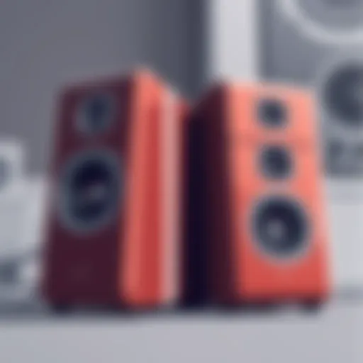 High-fidelity studio speakers with elegant design