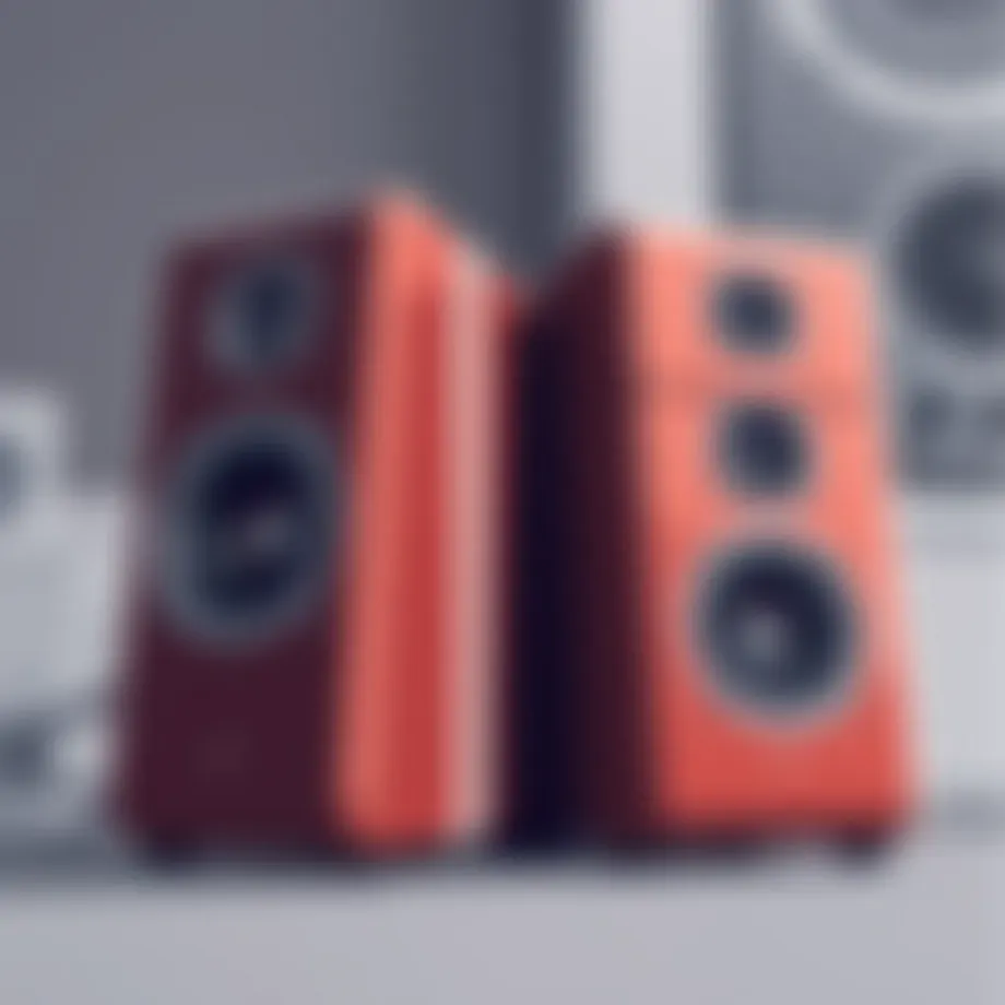 High-fidelity studio speakers with elegant design