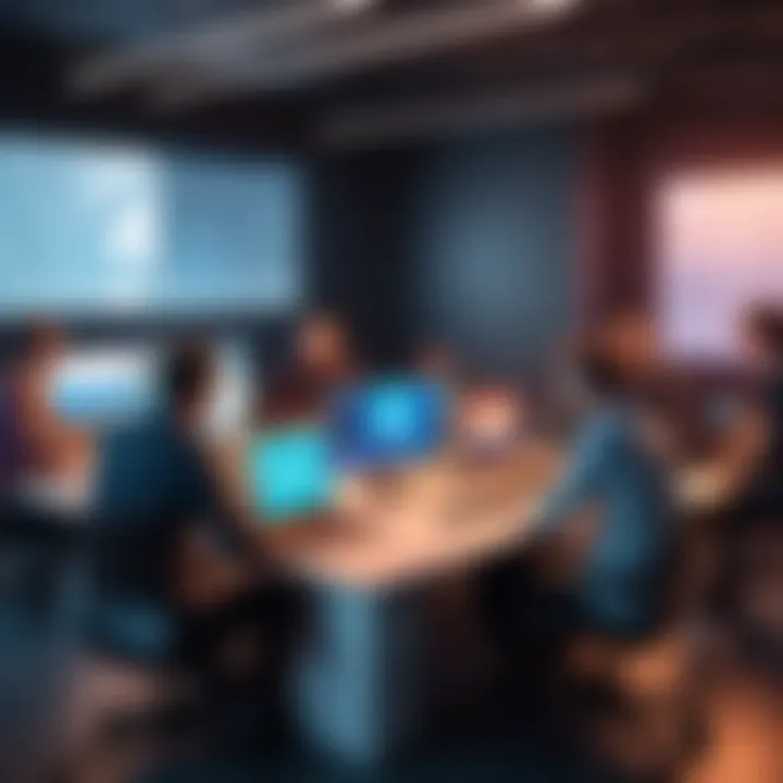 A group of creative individuals collaborating on a game design project