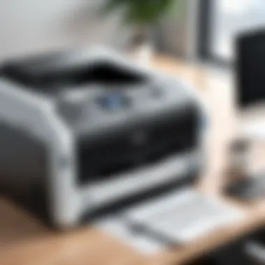 Enterprise-grade laser printer in an office environment