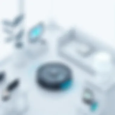 Robot vacuum navigating around furniture