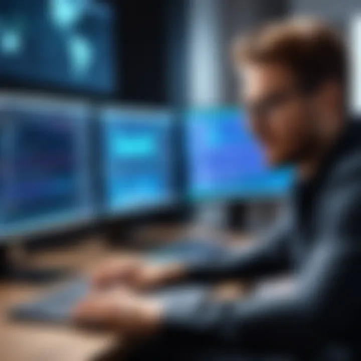 Professional filmmaker reviewing editing software options