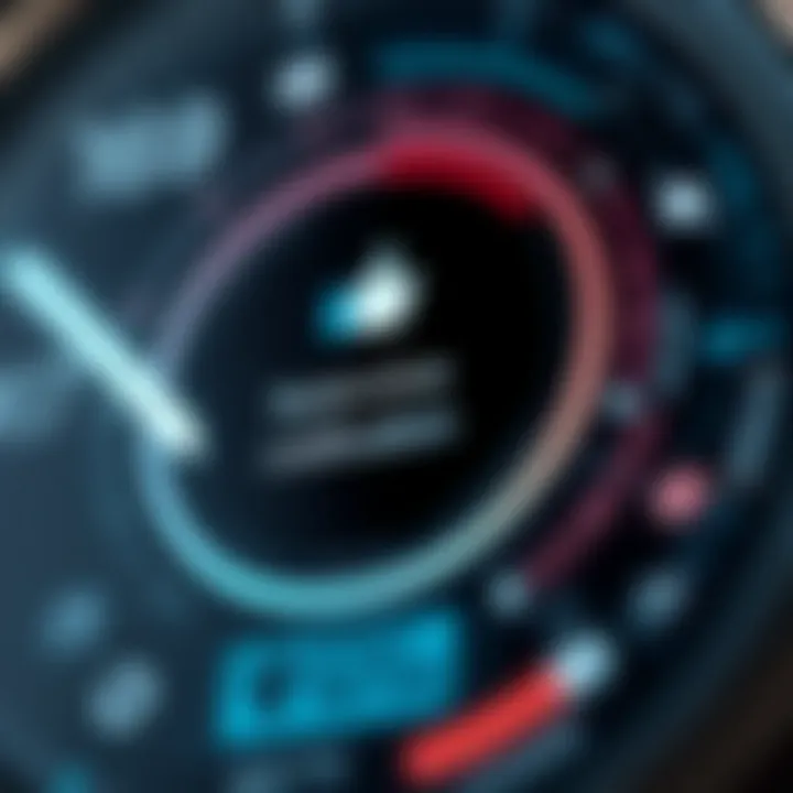 Interactive Notification Interface Close-up of wearable notifications interface