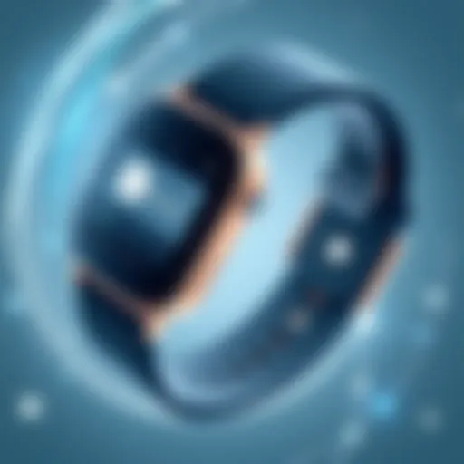 Stylish Wearable Technology Stylish smart wearable displaying notifications