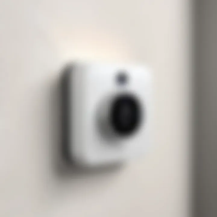 Sleek design of a modern wireless ring camera mounted on a wall