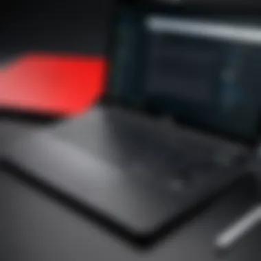 Professional Utilization of the Black Dell Chromebook in IT Black Dell Chromebook being utilized in a professional IT setting