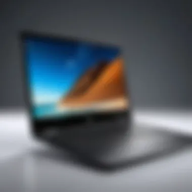 Elegant Aesthetics of the Black Dell Chromebook Sleek design of the black Dell Chromebook showcasing its modern aesthetics