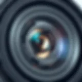 Close-up view of Canon EF 50mm f/1.8 lens detailing its construction and design elements