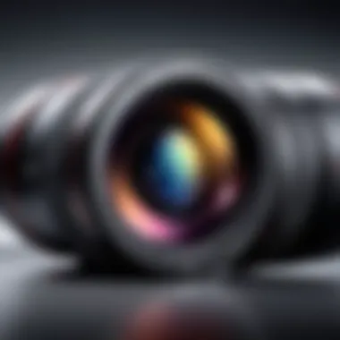 Professional photographer using Canon RF lens in the field