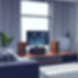 High-fidelity loudspeaker setup in a modern living space