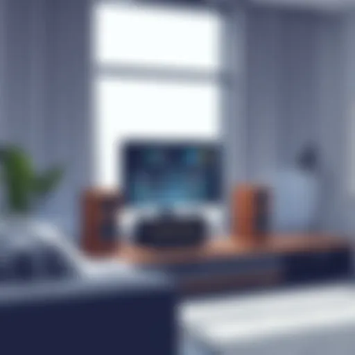 High-fidelity loudspeaker setup in a modern living space