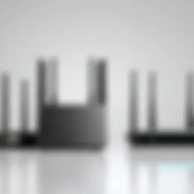 Variety of Wireless Router Types Different types of wireless routers displayed together