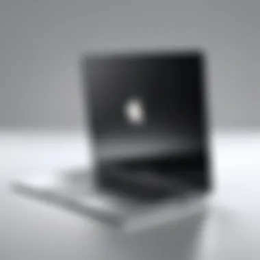 Apple Laptop Design Elegant design of an Apple laptop showcasing its sleek profile