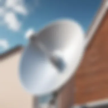 Satellite dish installation for internet service