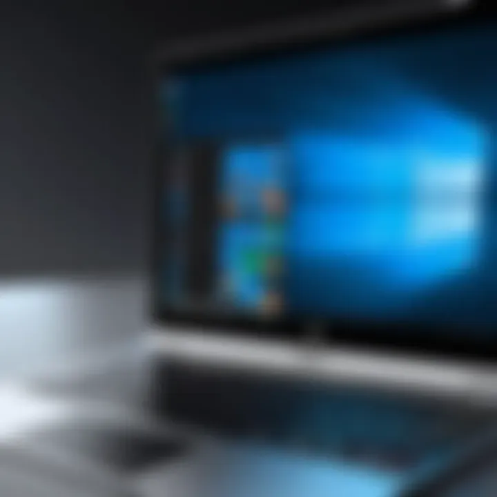 Windows laptop with a dynamic interface highlighting its versatility