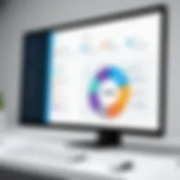 Visual representation of CRM features and functionalities