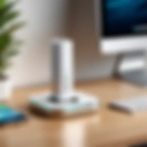 Apple Wi-Fi Base Station standing elegantly on a desk