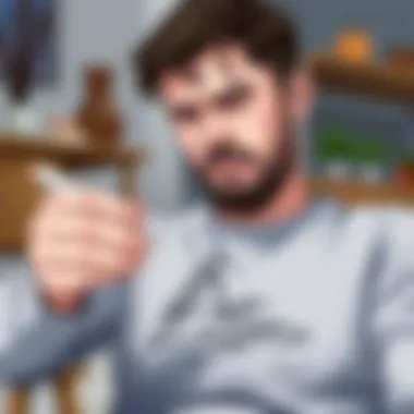 Artist showcasing their digital artwork created using an iPad drawing pencil.