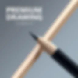 Detailed view of a premium drawing pencil designed for digital art.
