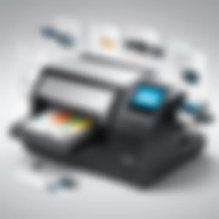 Infographic illustrating the integration of label design machines into workflow
