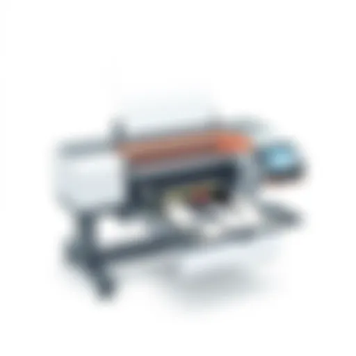 Wide format printer showcasing ink tank technology