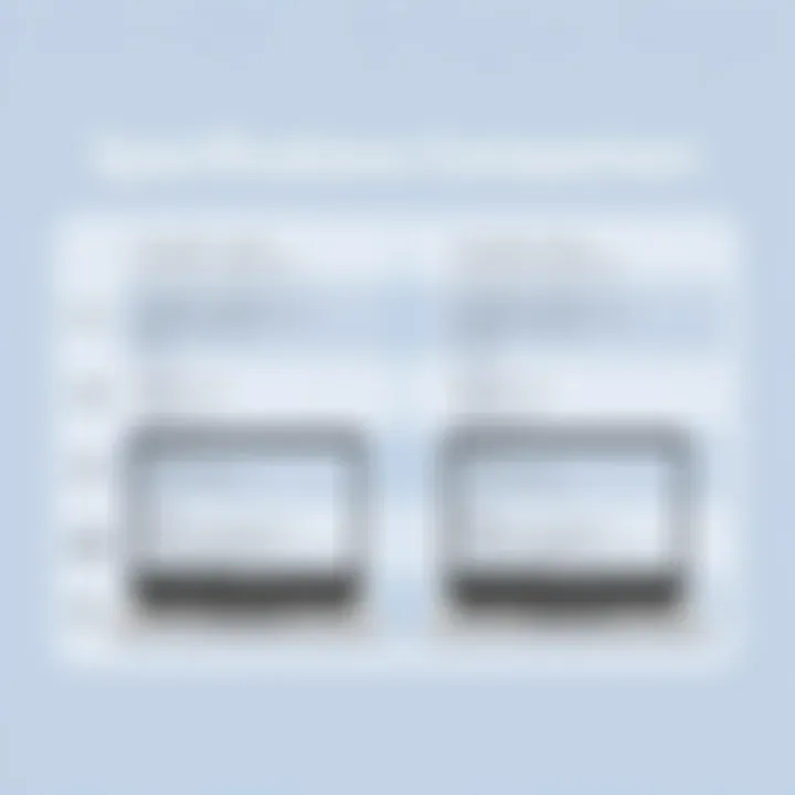 Side-by-side comparison of Chromebook specifications