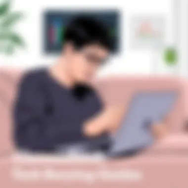 User engaging with Chromebook in a cozy environment