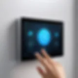 Modern touchscreen interface showcasing smart home control options