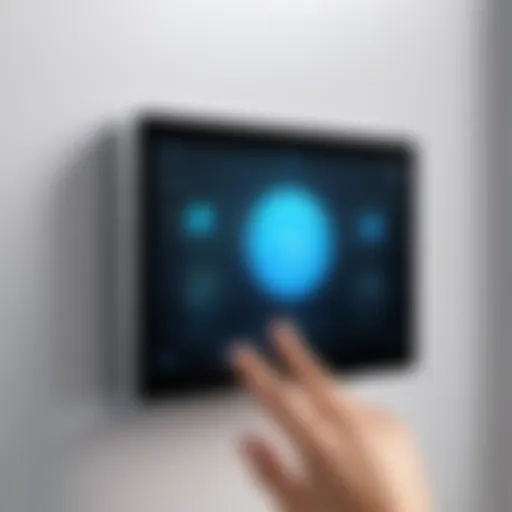 Modern touchscreen interface showcasing smart home control options