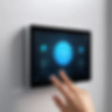 Smart Home Control Interface Modern touchscreen interface showcasing smart home control options