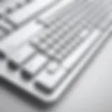 Sleek design of a white wireless keyboard