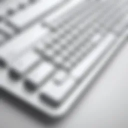 Sleek design of a white wireless keyboard