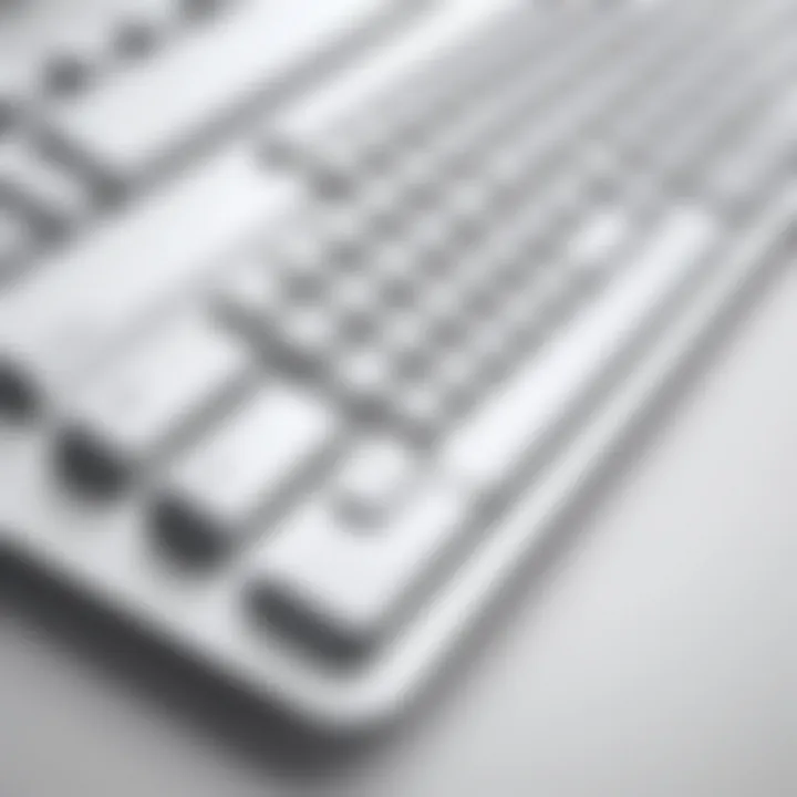 Sleek design of a white wireless keyboard