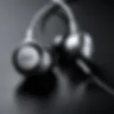 A close-up view of high-quality ANC earbuds showcasing sleek design.