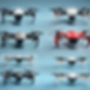 Comparison chart of various small drone models with specifications