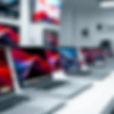 Latest Apple laptop models on display