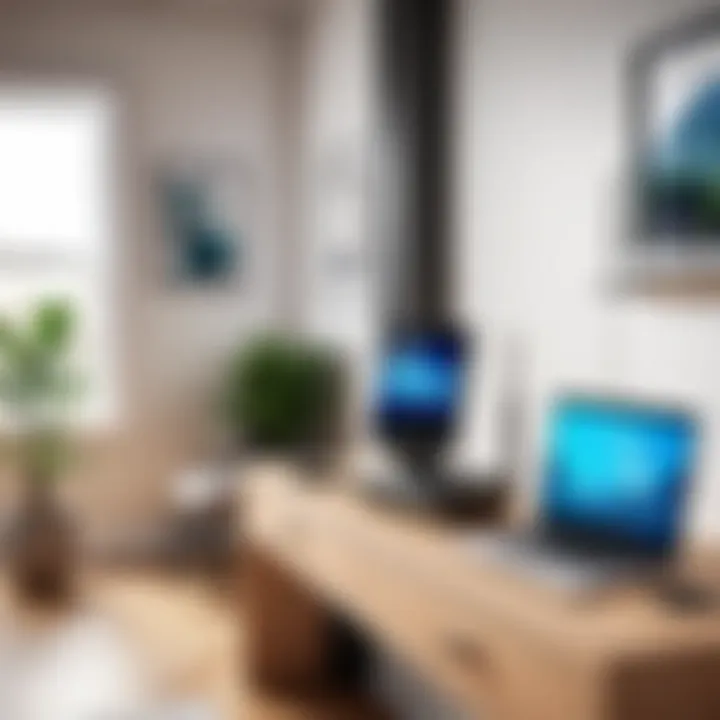 Setup example of a cell phone signal booster in a home environment