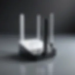 Illustration of a modern cell phone signal booster