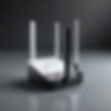 Illustration of a modern cell phone signal booster